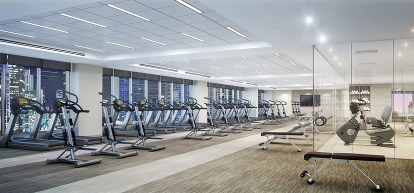 Amenity-level fitness center